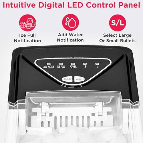 Frigidaire EFIC123-SS Counter Top Maker, Produces 26 pounds Ice per Day, Stainless Steel 6