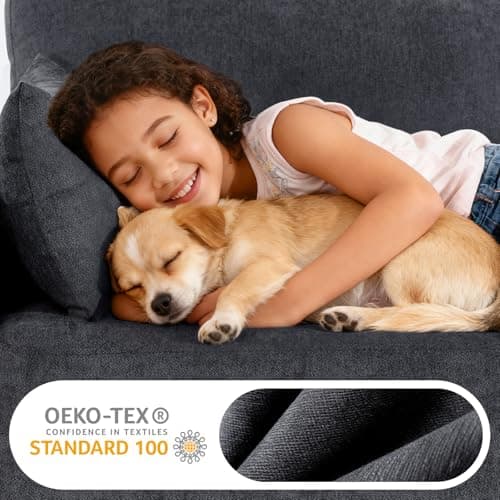 109'' Modular Sectional Sofa, L Shaped Couch with Storage Ottoman, Comfy Cloud Sofa with Deep Seat, 4 Seat Convertible Sectional Couches for Living Room (Gray, Low Legs 1.97") 5