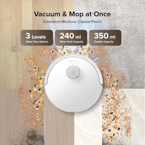 roborock Q10 X5+ Robot Vacuum and Mop Combo, Self-Emptying, 10,000Pa Suction, Obstacle Avoidance, LiDAR Navigation, Hands-Free Cleaning, No-Go Zones, Perfect for Carpet and Pet Hair, White 6