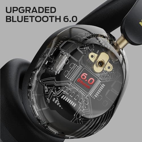 Monster Persona 6th ANC Active Noise Cancelling Headphones, Wireless Bluetooth Headphones Over Ear with HiFi Stereo Audio, 60H Playtime, Bluetooth 6.0, 3 EQ Modes for Travel Work, Black 5