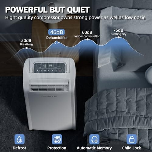 AIRPLUS 4,500 Sq.Ft 70 Pint Dehumidifier for Basements and Home-with Drain Hose,Efficient,Energy-with Dual Protection and 4 Smart Modes,24H Timer,Defrost,for Large room 5
