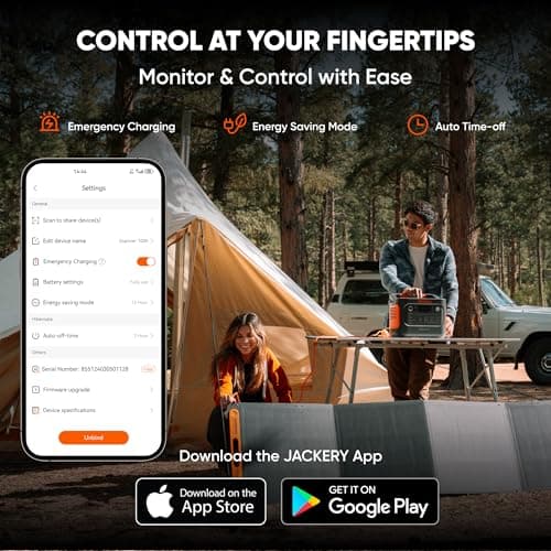 Jackery Explorer 1000 v2 Portable Power Station,1070Wh LiFePO4 Battery,1500W AC/100W USB-C Output, 1 Hr Fast Charge, Solar Generator for Camping,Emergency, RV, Off-Grid Living(Solar Panel Optional) 9