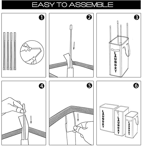 Homlikelan 70L Large Rolling Laundry Hamper - Tall Narrow Basket With Wheels, Slim Clothes Bin, 27.5" Beige 7