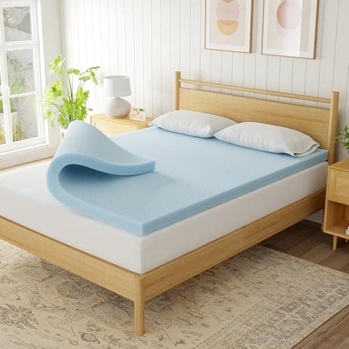 Gelsea 3 Inch Memory Foam Mattress Topper,5-Zone Bamboo Charcoal Infused Mattress Pad for Back Pain,Ventilated Soft Bed Topper,Odor Absorption (3 Inch, Full)