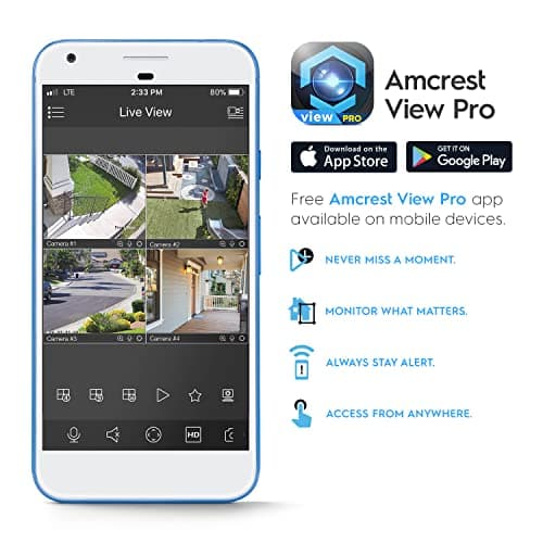 Amcrest UltraHD 4K (8MP) Outdoor Bullet Security IP POE Camera, 98ft NightVision, 2.8mm Lens, IP67 Weatherproof, 256GB MicroSD Recording, Black (IP8M-2496EB-V2) 5