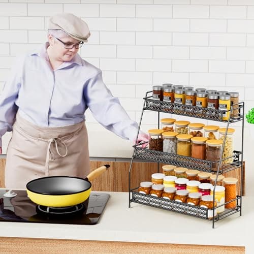 Bridgify Spice Rack Organizer for Cabinet, Bathroom Organizer Countertop, Bathroom Counter Organizer Kitchen Countertop Organizer Bathroom Vanity Organizer 5