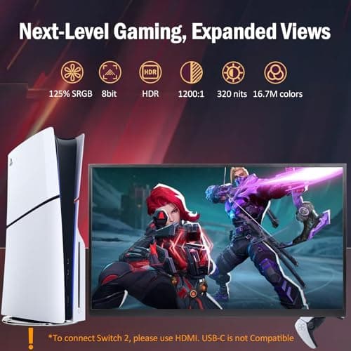 Maovz 23.8 Inch Large Portable Monitor for Laptop, 120Hz 1080P FHD IPS Portable Travel Second Screen Display for/Phone/Xbox PS4/5, 125% sRGB, Dual Speakers, VESA & Storage Bag 6