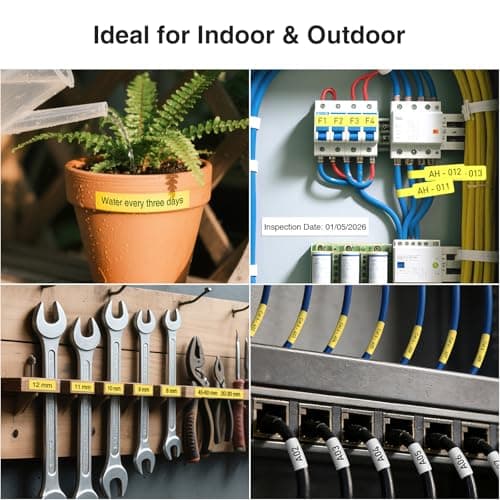 SUPVAN G15M Mini Portable Label Maker Machine with Heat Shrink Tube, Rechargeable 1200mAh Battery Thermal Transfer Printer, Compatible with Multi-Type Label, Home, Garage, Office & Outdoor 7