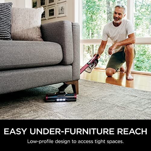 Shark Cordless Vacuum Cleaner, HEPA Filter, Lightweight, Portable, Rechargeable, Pet Hair Pickup, Removable Handheld, Crevice, Upholstery & Dusting Brush Included, 40-min runtime, Red, IZ362H 5