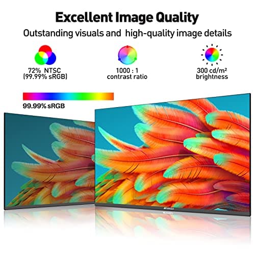 SANSUI Monitor 22 Inch IPS 75Hz FHD 1080P HDMI VGA Ports Computer Monitor Ultra-Thin Tilt Adjustable VESA Mount Compatible with Eye Comfort 178° Wide Viewing Angle for Game and Office 5