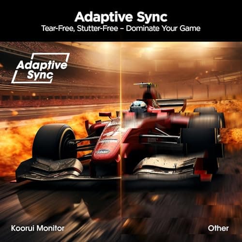 KOORUI Gaming Monitor, 27" 200Hz 1ms Fast IPS Computer Monitor, FHD HDR400 Display, 90% DCI-P3 Color Gamut PC Screen, Adaptive Sync, Ultra Slim Frame, VESA Mountable, HDMI 2.0, DP 1.4, G2711P 4