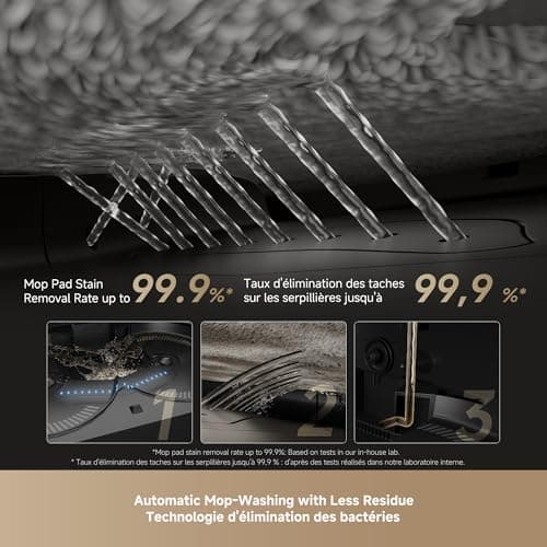 DREAME X50 Ultra Complete Robot Vacuum and Mop with Auto-Empty and Mop Self-Cleaning, 20,000Pa Suction, Obstacle Avoidance and 360° Navigation, Corner to Edge Deep Cleaning, Detangling Brush (Black) 6