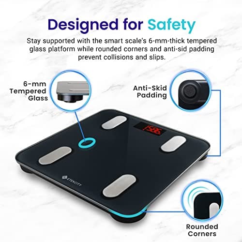 Etekcity Smart Scale for Body Weight, Digital Bathroom Weighing Machine Fat Percentage BMI Muscle, Accurate Composition Analyzer People, Bluetooth Electronic Measurement Tool, 400lb 10