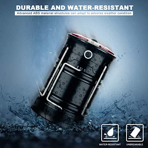 2 Pack Camping Lanterns Camping Accessories USB Rechargeable and Battery Powered 2-in-1 LED Lanterns, Hurricane Lights with Flashlight and Magnet Base for Camping, Hiking, Emergency, Outage 5