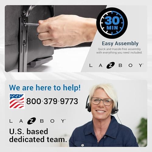 La-Z-Boy 1104593 Bradley Bonded Leather Executive Chair 9