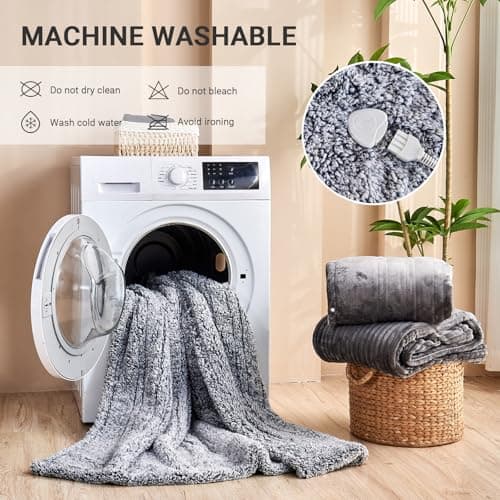Heated Blanket Heated Throw, Electric Blanket 50"x60" Heating Blanket with 8 Hours Auto Off 10 Fast Heating Levels Machine Washable Sherpa Heated Blanket with Overheating Protection 6