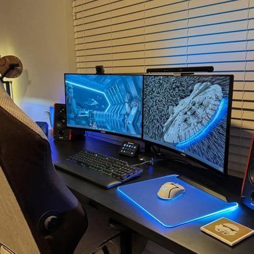 Kado Dual Gaming Monitor Setup - 2-Pack 24.5" 240Hz 1ms Curved 1500R 1920x1080, AMD FreeSync Premium, Panoramic Gaming Multi-View Split Screen Streaming, VESA Mount HDMI DisplayPort Built-in Speakers 4