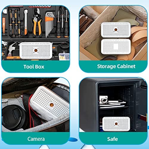 Wisesorb 40 Gram Pack of 4 Silica Gel Canister, Gun Safe Dehumidifiers (Orange to Green), Reusable Desiccant Moisture Absorber for Car, Closet 6