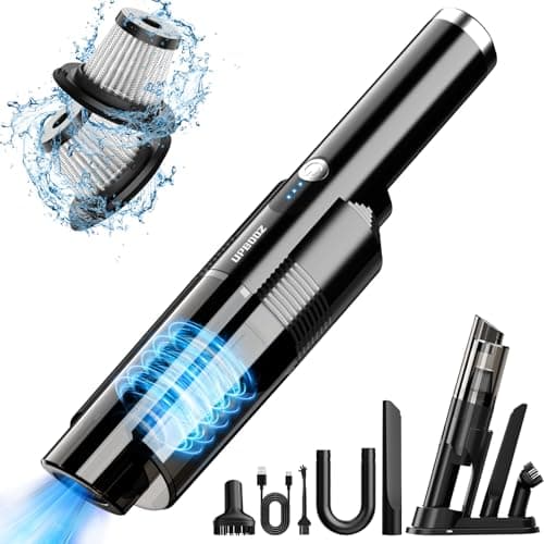 Handheld Vacuum Cordless,10KPA Powerful Suction Car Vacuum with 2-Speed, Vacuum Cleaner with Charging Dock, Portable Lightweight 4-in-1 Mini Hand Held Vacuum for Car Home Pet Office and Pet Hair 8