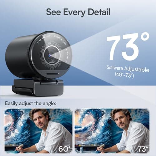 EMEET SmartCam S800-4K Webcam for Streaming, Sony 1/2'' Sensor, Supports HDR, PDAF&TOF Dual-autofocus, 1080P@60fps, 2 Noise-Cancelling Mics, 40°-73° FOV, Perfect for Live Streaming&Online Meetings 9