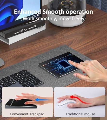 Wireless Bluetooth Trackpad for Windows 10 & 11, 3-in-1 Connectivity Modes, High Precision Control, Portable Multi-Touch Gestures touchpad for PC & Laptop (Black) 8