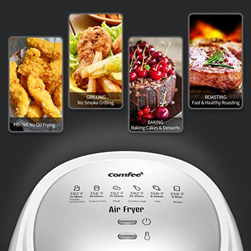 COMFEE' MF-TN2501-White MFTN-2501W Air Fryer, 2.6Qt, 01.White 2