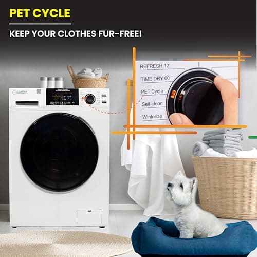 Equator All-in-One Washer Dryer VENTED-DRY 30% FASTER than Condense 15lb 110V in White 7