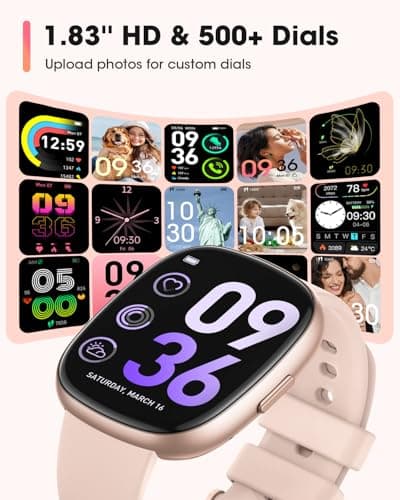 Smart Watches for Women Men with Call: Fitness Trackers with 24-Hour Heart Rate SpO2 Sleep Monitor 5ATM Waterproof 120+ Sport Mode Watches for Women gift Compatible with iPhone Android Phones(3 Bands) 7
