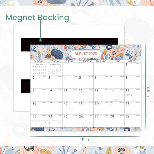 2026-2027 Magnetic Calendar - 2026-2027 Calendar from Jul.2026 - Dec.2027, Magnetic Calendars for Fridge, 8" × 10", Tear-off Pad, Perfect Magnetic Calendars for Refrigerator 5