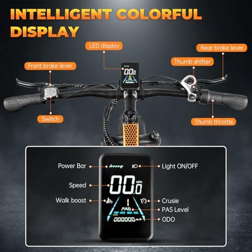 SURNAT Electric Bike for Adults - Dual Motor AWD 2000W 32MPH Ebike with 48v/22.5Ah Removable Battery, 26x4.0 Fat Tire Mountain Electric Bicycle, Hydraulic Disc Brake E-Bike for Men Women (Black) 5