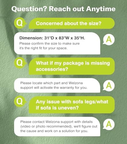 Welzona 83" Couches for Living Room, Comfy Sofas for Living Room, Teddy Sofa Couch, Tool-Free Setup Loveseat Sofa, All-Wood Love Seat Couches, Small Couch 2 Pillows Included, Beige 8