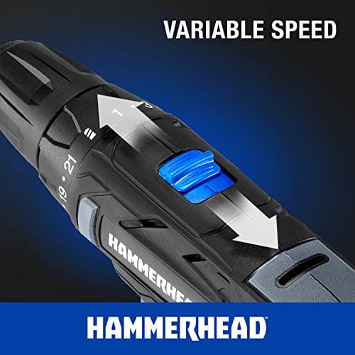 Hammerhead 20V 2-Speed Cordless Drill Driver Kit with 1.5Ah Battery and Charger - HCDD201 5
