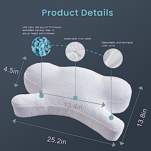 HooLaxify Anti Wrinkle Pillow, Beauty Pillow, Stomach Sleeper Pillow, Anti Aging Pillow, Neck Pillows for Pain Relief Sleeping, Anti Wrinkle Pillows for Side Sleepers(Pillow) 5