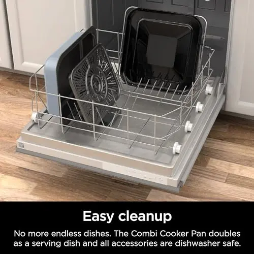 Ninja Combi All-in-One Multicooker, Oven, & Air Fryer, Complete Meals in 15 Mins, 14-in-1 Functions, Combi Cooker + Air Fry, Bake, Roast, Slow Cook and More, 3 Accessories, Stainless Steel, SFP701 12