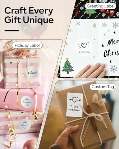 Phomemo M221 Label Maker, New Upgraded 3 Inch Bluetooth Thermal, Easier & More Stable, for Product, Address, Barcode, Small Business, Portable Label Maker DIY on Phone/PC, Space Gray,+100 Labels 6