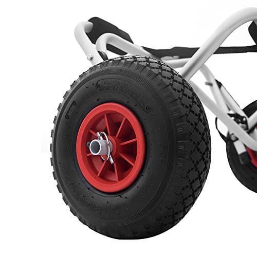 Kayak Cart - Canoe Dolly with Airless Tires, Aluminum Frame, and 140lb Capacity for Transporting Jon Boats, Paddleboards, SUP by Rad Sportz (White) 7