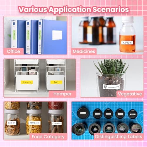 vretti Label Maker Machine with Tape, HP2 Portable Bluetooth Label Printer for Storage, Shipping, Barcode, Office, Home, Organizing Mini Sticker Label Maker with Multiple Templates 7