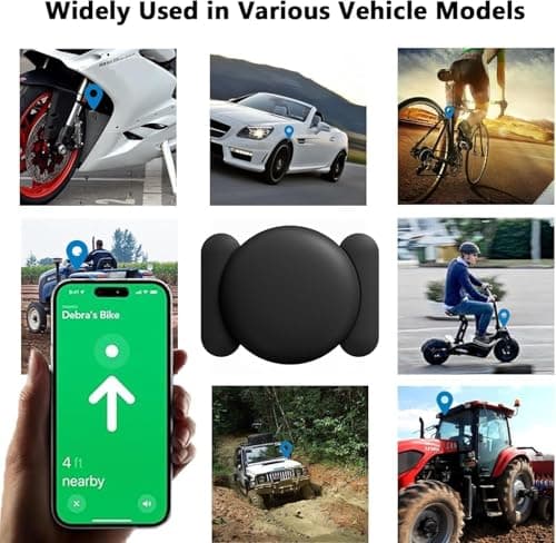 GPS Tracking for Vehicles,1PCS Mini Car Tracker,Real Time GPS Tracker for Car Works with Apple Find My(iOS Only) Hidden Car Tracker,No Monthly Fee Or Subscription(Black) 6