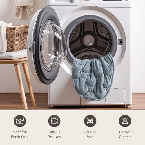 Wemore Weighted Lap Blanket 7lbs for Adults, Small Weighted Blanket Throw for Travel, Soft Weighted Lap Pad for Relaxation, Calming, Napping and Sleeping, Machine Washable, Light Grey 29" x 24" 7