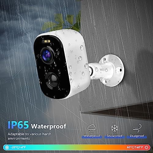 Geekee 1080P Security WiFi Cameras for Home Security, Wireless Outdoor with Motion Detection, Spotlight/Siren Alarm, Color Night Vision, 2-Way Talk, Waterproof SD/Cloud Storage Battery Powered 7
