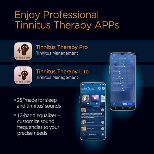Sound Oasis® Bluetooth® Tinnitus Sound Therapy System® - Sleep Better, Manage and Mask Tinnitus, 25 Built-in Sounds for Tinnitus Relief, 12-Hour Sound Duration 9