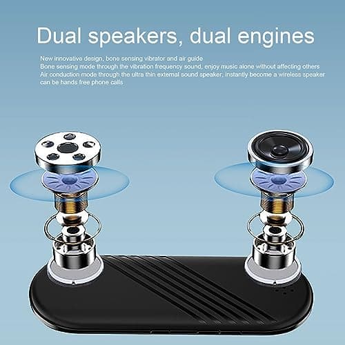 Dpofirs Pillow Speaker Bluetooth Sleep Headphones for Man and Women, Mini Deep Bass Stereo Conduction Pillow Speaker for Home Travel Sunbathing Camping Solutions for Insomnia 6