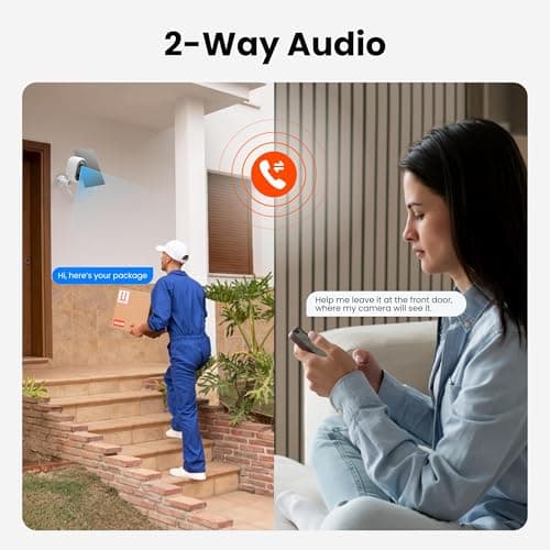 Solar Security Camera Outdoor Wireless, 2K Color Night Vision, Battery Powered PIR Motion Detection,2.4GHz WiFi Cameras for Home Surveillance, Light and Sound Alarm, 2-Way Audio 5