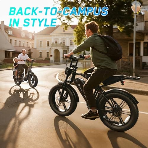 TST Electric Bike for Adults, 1500W Peak Brushless Motor 28 MPH 100 Miles Fat Tire E Bike with 48V 15Ah Removable Battery 20" Electric Bike Hydraulic Suspension and Rear Seat UL 2849 Certified 8