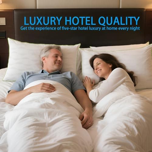 HKYLRAN Bed Pillows King Size Set of 2,for Sleeping, Adjustable King Pillows 2 Pack with Zipper, Cooling Hotel Quality with Premium Soft Down Alternative Fill 8