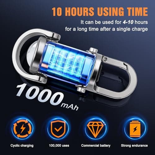 Ciwuzxs Rechargeable Keychain Flashlights, 800 Lumens EDC Mini Flashlights, COB Keychain Work Light Flashlights 7 Light Modes, Bright Mini Keychain Light for Walking, Searching and Hiking 6