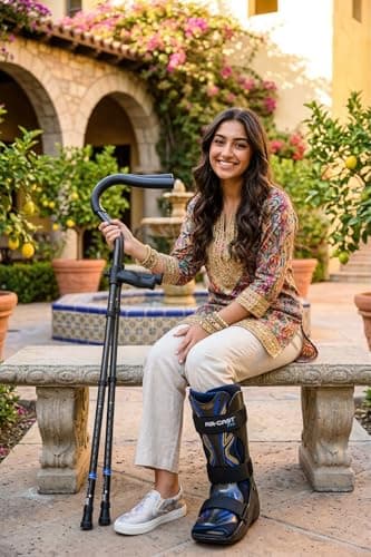 in-Motion Pro Crutches | Foldable Crutches| Crutches for Adults with Ergonomic Handles | Spring Assist Technology | Articulating Tips | Size Tall (5'10" - 7'1") | Charcoal Grey 6