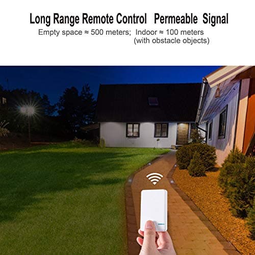 Thinkbee Wireless Light Switch Kit, No Wiring Mini Remote Switch, No WiFi Needed, Outdoor 1969ft Indoor 328ft Remote Control Lighting Fixture for Led Light, Ceiling Lights and Lamps, Waterproof 5