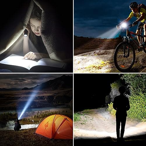 Blukar Flashlight Rechargeable, High Lumens Flashlight, Super Bright Small LED Flash Light- Zoomable, Adjustable Brightness, Long Lasting for Camping, Outdoors and Home Emergency 7