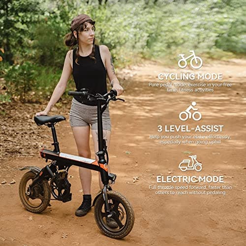 Jasion EB5 Plus Electric Bike, 480 WH Removeable Battery, 750W Peak Motor Electric Mountain Bike, 20MPH Ebike for Adults with Front Fork Suspension 6